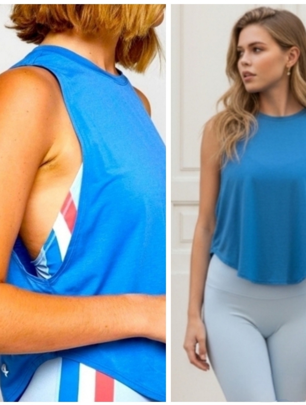 FourLaps Blue Curve Tank Azure Work Out Gym - Size Small NEW